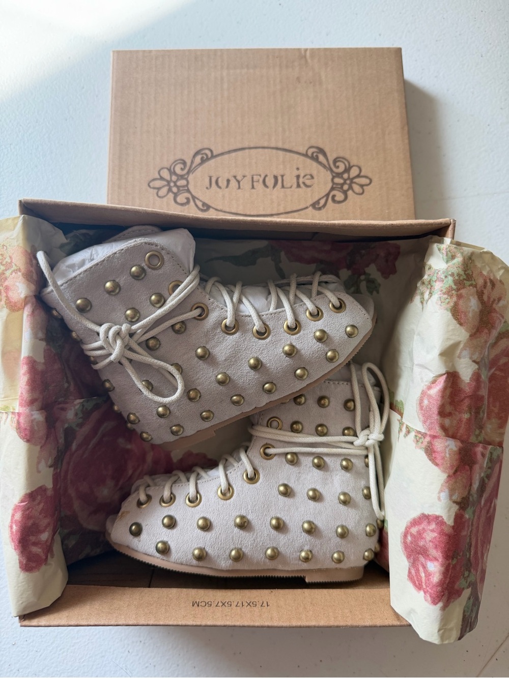 Joyfolie Kids Studded Lace-Up Booties